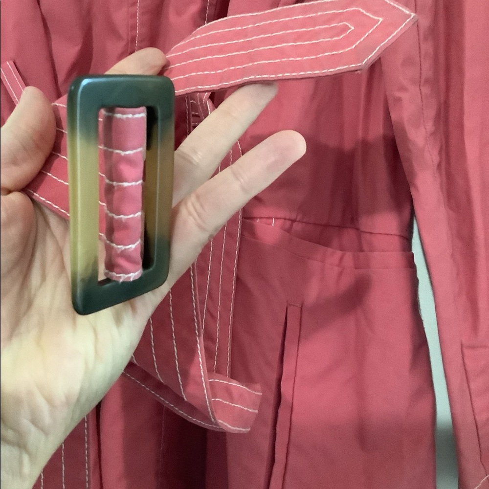 Old navy maternity coral trench coat small - Picture 13 of 16
